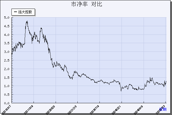 远大控股（000626）历年市净率对比