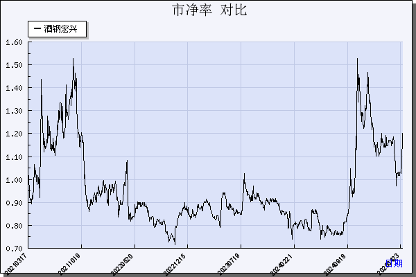 酒钢宏兴（600307）历年市净率对比